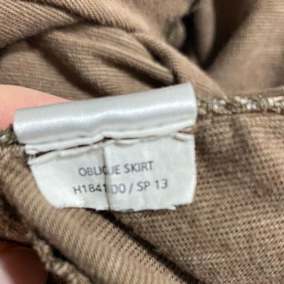 Horny Toad Toad&Co‎ Brown Oblique Skirt Size Large Organic Cotton TENCEL Blend - Picture 11 of 11
